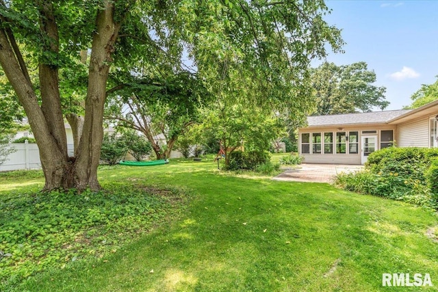 69 Axline Rd, Chatham, IL 62629 - view of yard with a patio area