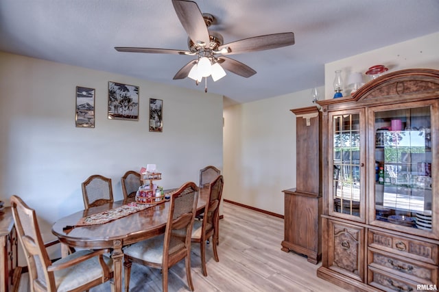 909 E Heights Ave, Taylorville, IL 62568 - dining space with a ceiling fan and light wood finished floors