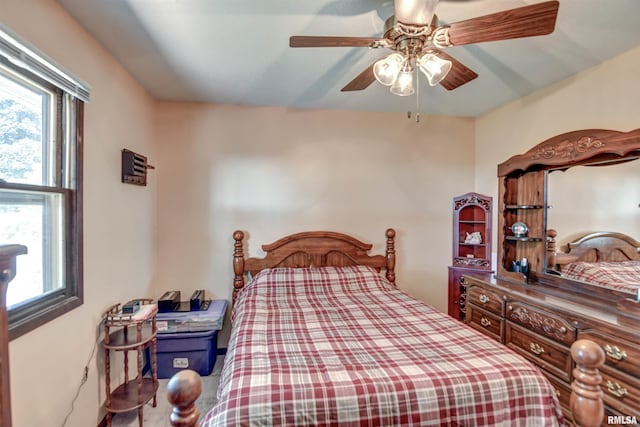 909 E Heights Ave, Taylorville, IL 62568 - bedroom with multiple windows and ceiling fan