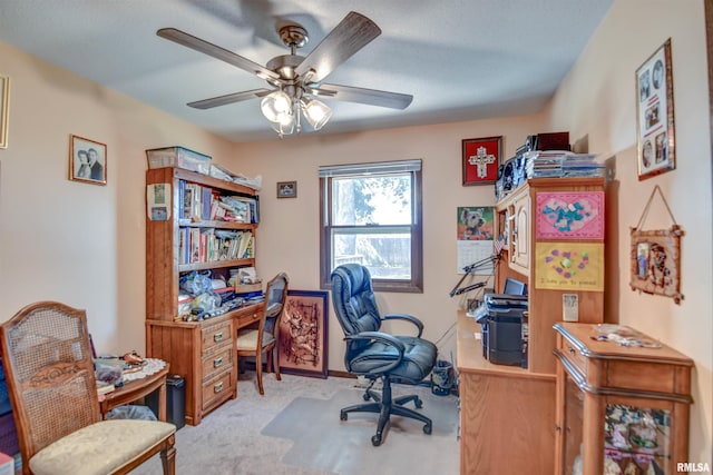 909 E Heights Ave, Taylorville, IL 62568 - office space featuring carpet flooring and a ceiling fan