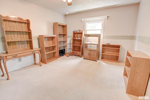 128 Macarthur Blvd, Pana, IL 62557 - office area with carpet flooring and ceiling fan