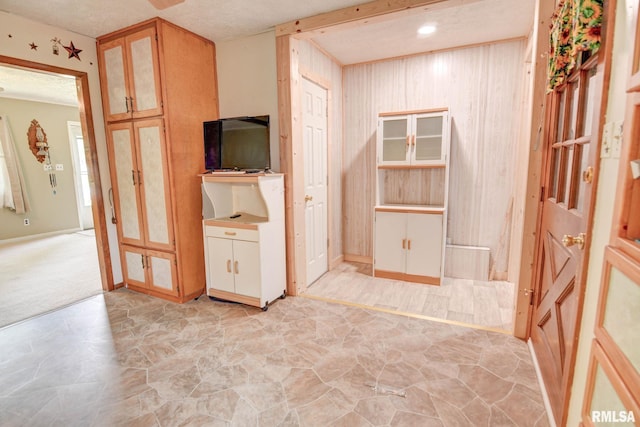 128 Macarthur Blvd, Pana, IL 62557 - kitchen with light colored carpet and baseboards