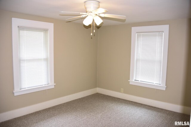 2531 Yale Blvd, Springfield, IL 62703 - unfurnished room with carpet flooring, a ceiling fan, and baseboards