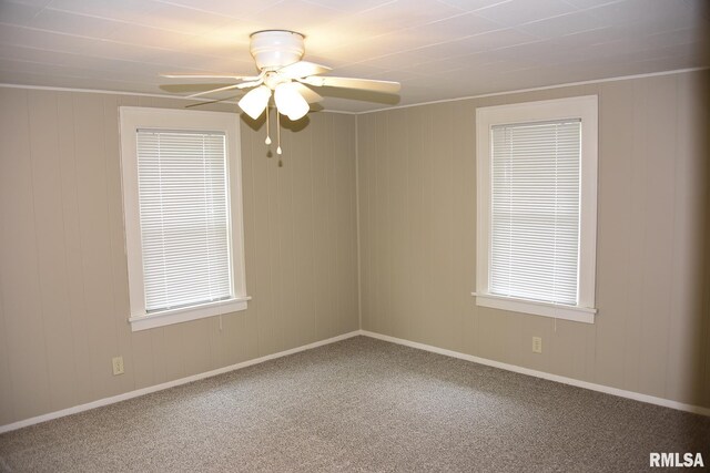 2531 Yale Blvd, Springfield, IL 62703 - unfurnished room featuring ceiling fan, carpet floors, and plenty of natural light