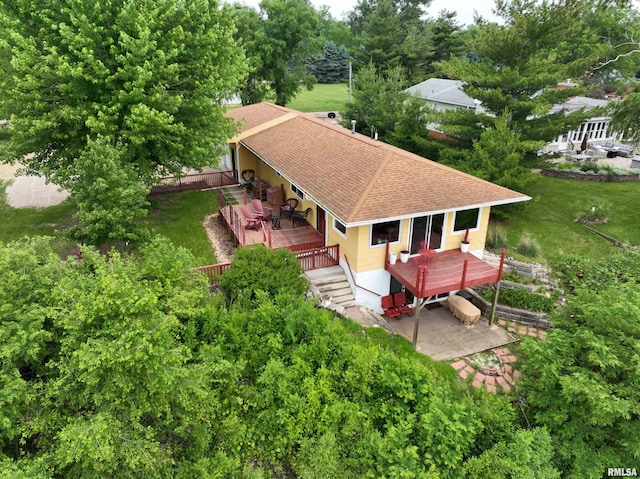100 Fulton St, Oquawka, IL 61469 - view from above of property