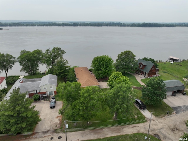 100 Fulton St, Oquawka, IL 61469 - aerial view of property and surrounding area featuring a large body of water