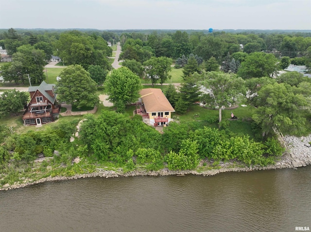 100 Fulton St, Oquawka, IL 61469 - view from above of property with a large body of water