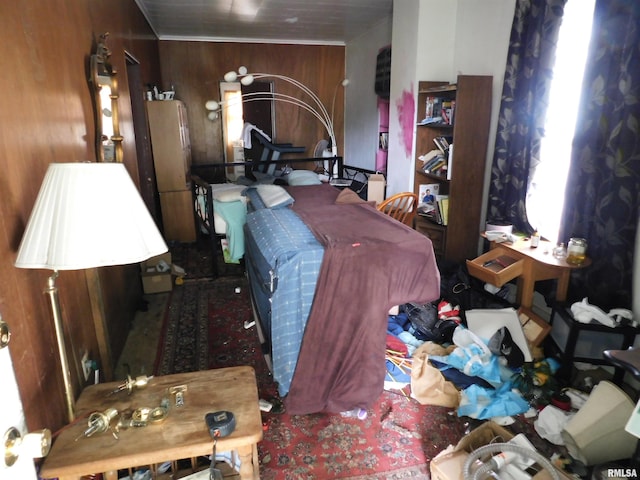 208 W Reynolds St, Springfield, IL 62702 - bedroom with wooden walls