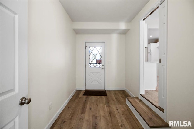 3024 Allis St, Springfield, IL 62703 - doorway to outside featuring wood finished floors and baseboards