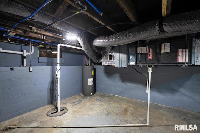3024 Allis St, Springfield, IL 62703 - unfinished basement with electric water heater