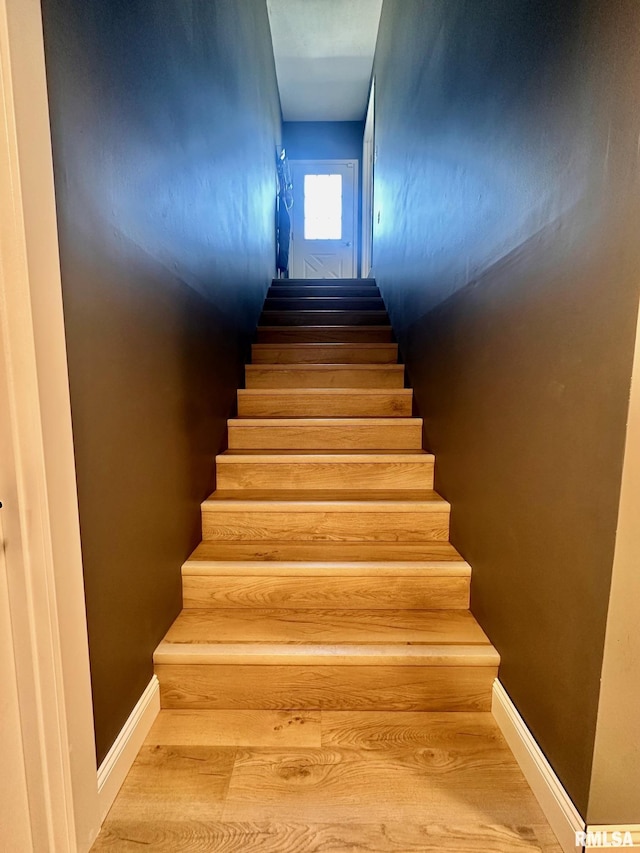 2900 Old State Rd, Alexander, IL 62601 - stairs featuring wood finished floors and baseboards