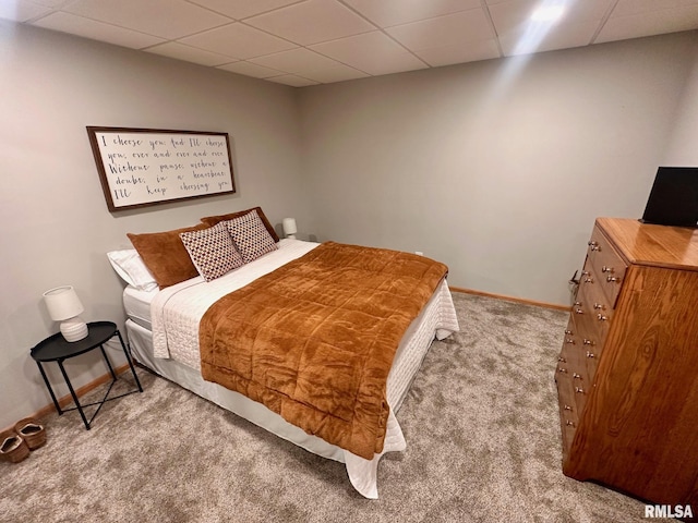 2900 Old State Rd, Alexander, IL 62601 - bedroom with carpet flooring, baseboards, and a paneled ceiling