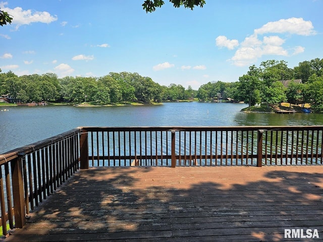12862 Winnebago Dr, Plainview, IL 62685 - dock area featuring a deck with water view