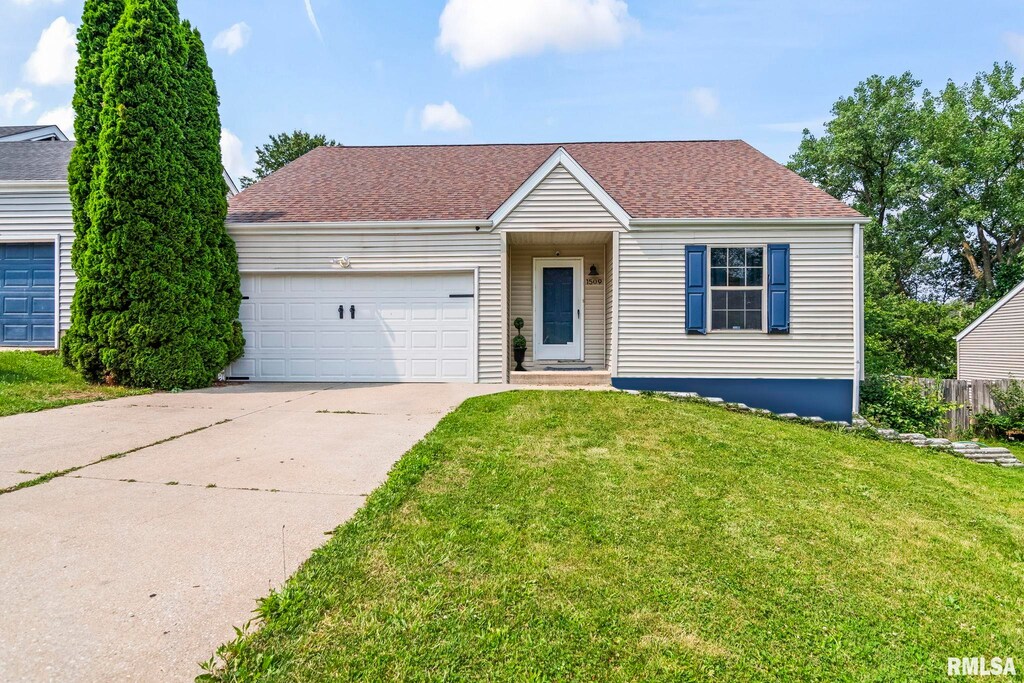 1509 Brenda Ct, Springfield, IL 62702 - view of front of property with an attached garage, concrete driveway, and roof with shingles