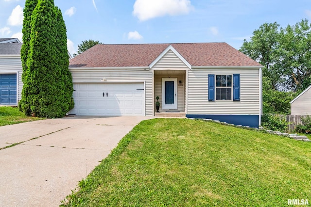 1509 Brenda Ct, Springfield, IL 62702 - view of front of property with an attached garage, concrete driveway, and roof with shingles