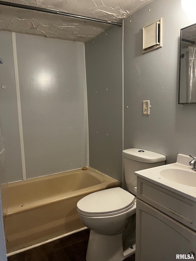 3208 E Elm St, Springfield, IL 62702 - bathroom featuring vanity, shower / tub combination, and wood finished floors