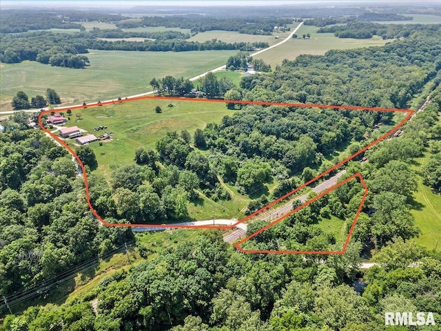 14455 E Dutch Henry Rd, Lewistown, IL 61542 - view of rural area featuring property boundaries highlighted