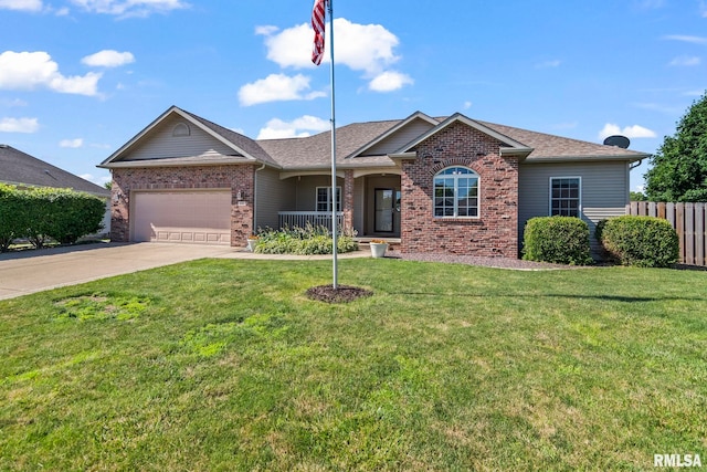 230 Possum Pass Ct, Sherman, IL 62684 - single story home featuring brick siding, driveway, a garage, and roof with shingles