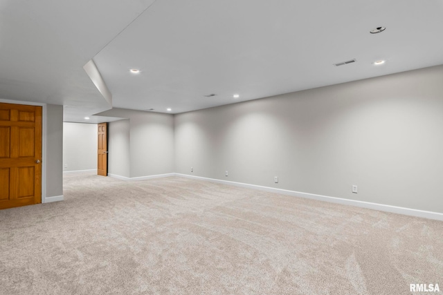 230 Possum Pass Ct, Sherman, IL 62684 - finished basement featuring light colored carpet and recessed lighting