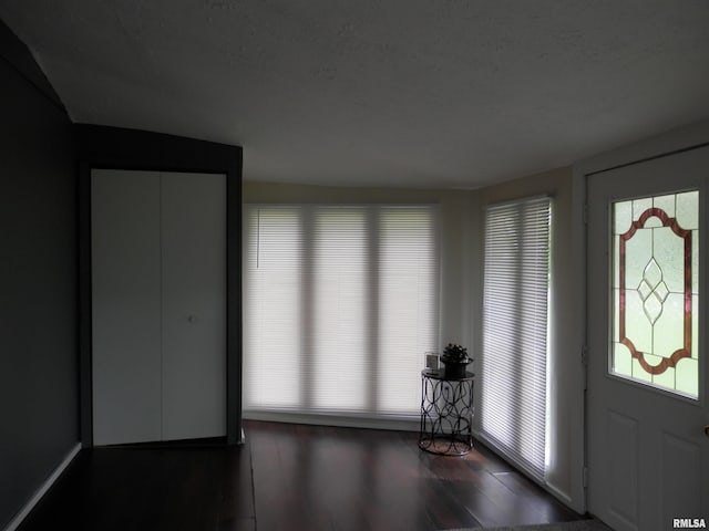 104 Henderson Rd, Knoxville, IL 61448 - entryway featuring dark wood-style floors and baseboards