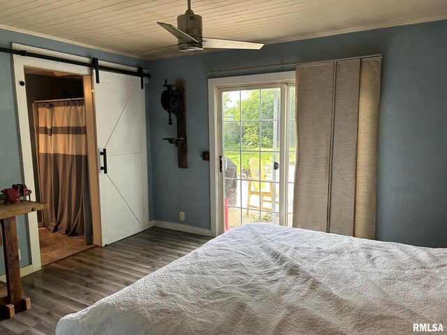 726 W N St, Auburn, IL 62629 - bedroom with dark wood-type flooring and ceiling fan