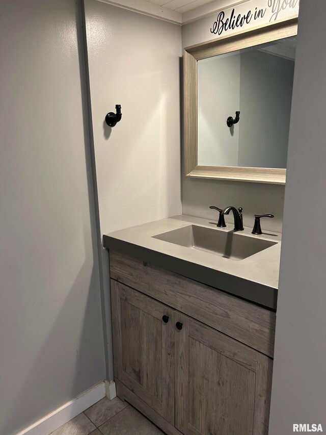 726 W N St, Auburn, IL 62629 - bathroom featuring vanity and tile patterned flooring
