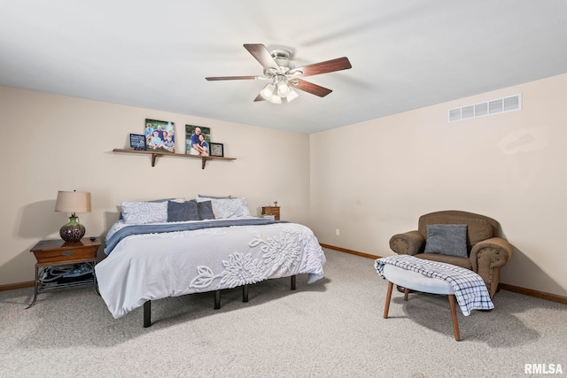 5313 Jaeger Dr, Springfield, IL 62711 - carpeted bedroom with baseboards and a ceiling fan