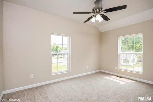 713 S Jackson St, Litchfield, IL 62056 - carpeted spare room featuring ceiling fan and lofted ceiling