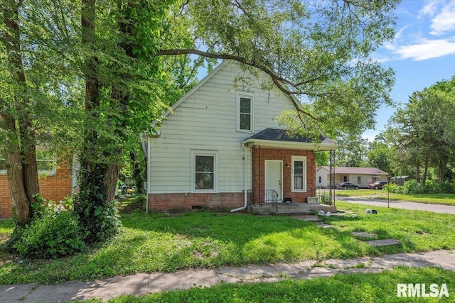 1230 S 13th St, Springfield, IL 62703 - view of front of house with a front yard and stone siding