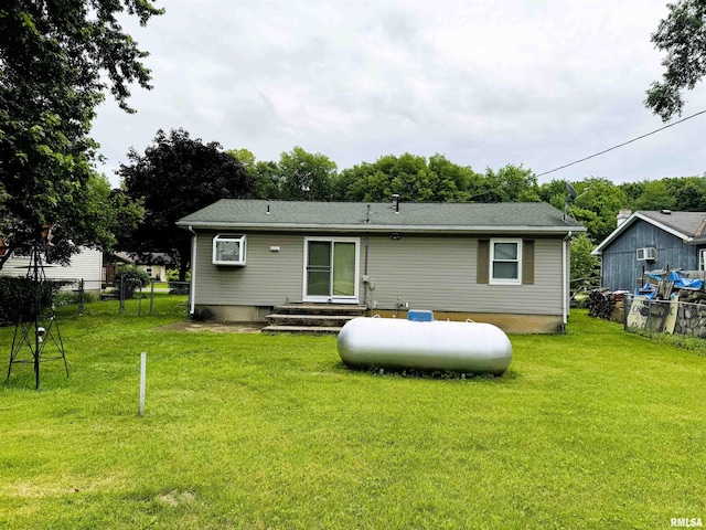 10333 Evergreen Dr, Manito, IL 61546 - back of house with an AC wall unit