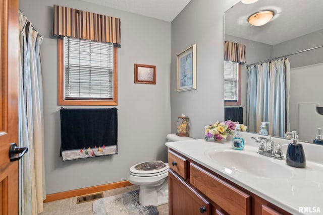2308 Halifax Ave, Chatham, IL 62629 - full bathroom with vanity, tile patterned flooring, and a shower with curtain