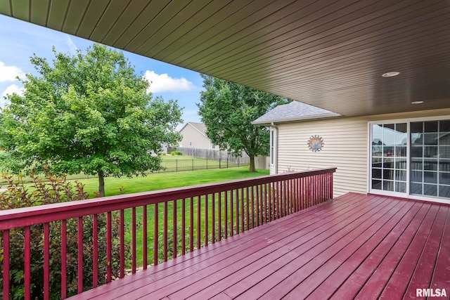 2308 Halifax Ave, Chatham, IL 62629 - wooden deck featuring a fenced backyard