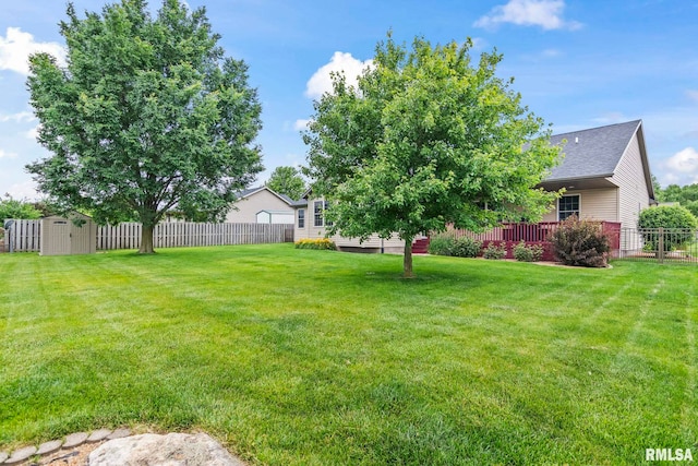 2308 Halifax Ave, Chatham, IL 62629 - view of yard featuring a storage unit