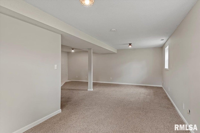 27 Twilight Ln, Springfield, IL 62712 - basement featuring carpet and a textured ceiling