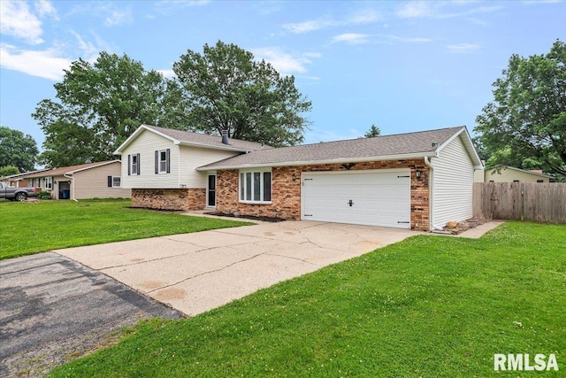 27 Twilight Ln, Springfield, IL 62712 - tri-level home featuring brick siding, a garage, concrete driveway, and a shingled roof