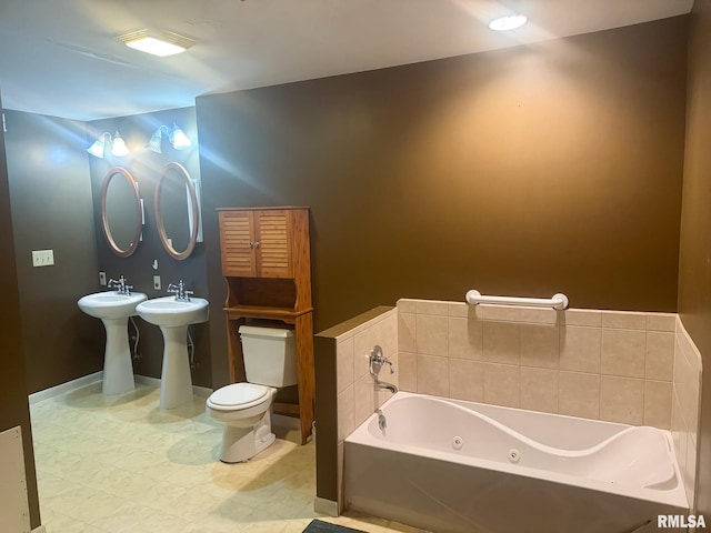 220 E Adams St, Petersburg, IL 62675 - bathroom featuring toilet and a tub with jets