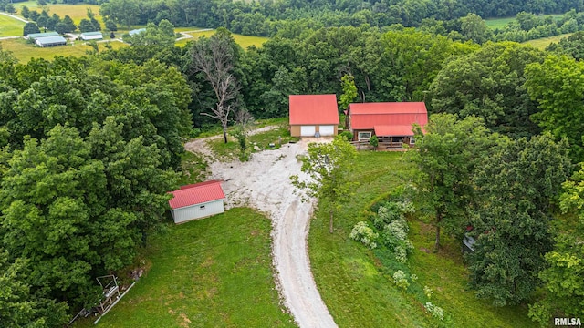 5190 Park Rd, Clinton, IL 61727 - view from above of property with a forest