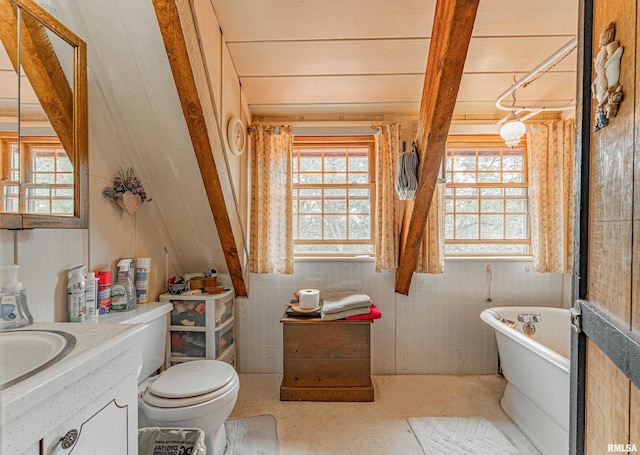 5190 Park Rd, Clinton, IL 61727 - bathroom with a soaking tub, healthy amount of natural light, and vanity