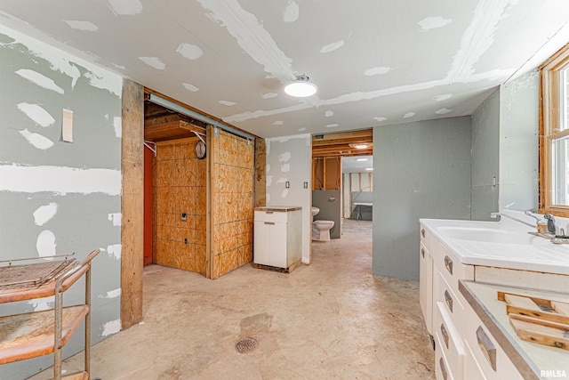 5190 Park Rd, Clinton, IL 61727 - full bath featuring vanity and concrete floors