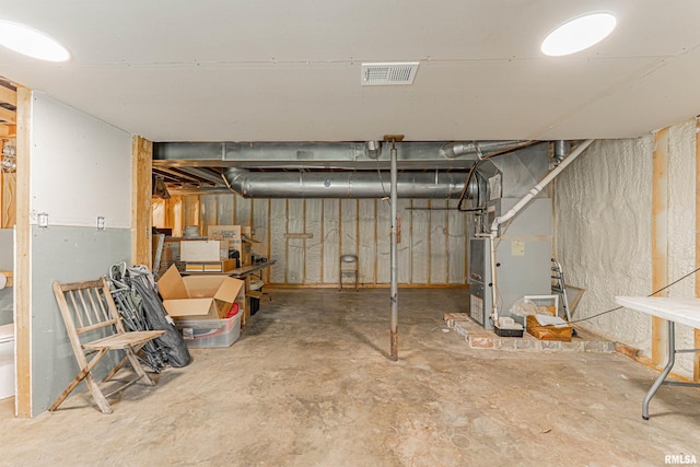 5190 Park Rd, Clinton, IL 61727 - unfinished basement featuring heating unit
