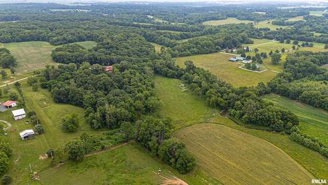 5190 Park Rd, Clinton, IL 61727 - aerial view of property and surrounding area with rural landscape