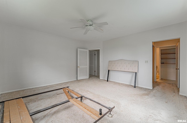 9320 Dawson Ln, Riverton, IL 62561 - unfurnished bedroom featuring carpet and ceiling fan
