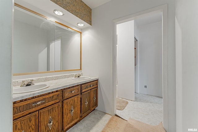 9320 Dawson Ln, Riverton, IL 62561 - bathroom with double vanity