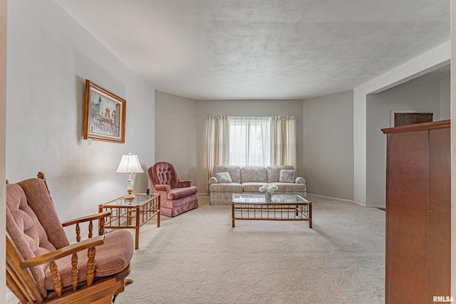 9320 Dawson Ln, Riverton, IL 62561 - carpeted living room with baseboards