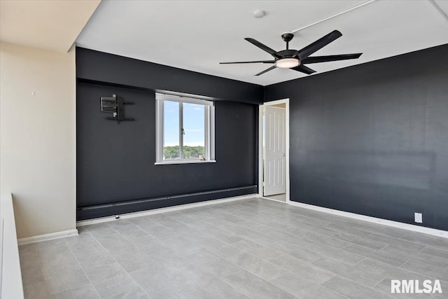 718 S 7th St Unit 1000, Springfield, IL 62703 - empty room featuring a ceiling fan and baseboards