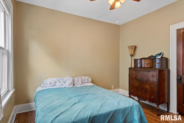 2141 S 4th St, Springfield, IL 62703 - bedroom with wood finished floors and ceiling fan