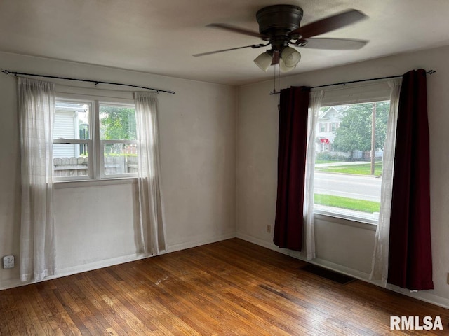 604 Eastman Ave Unit A, Springfield, IL 62702 - empty room featuring hardwood / wood-style flooring and a ceiling fan