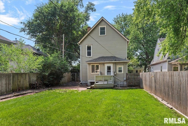 720 S Park Ave, Springfield, IL 62704 - back of house featuring a fenced backyard and a deck