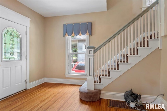 720 S Park Ave, Springfield, IL 62704 - foyer featuring wood finished floors and stairs