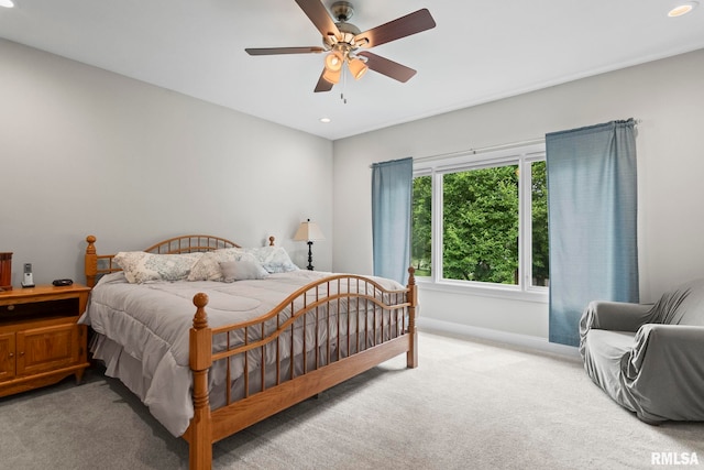 10 The Elms Ln, Springfield, IL 62712 - bedroom featuring carpet flooring, recessed lighting, and ceiling fan
